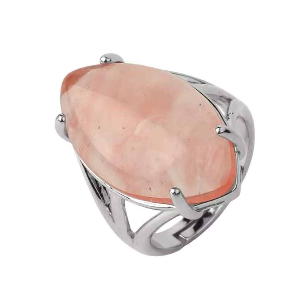 Cherry Quartz Ring in an Oval Diamond Shape! NEVER WORN!